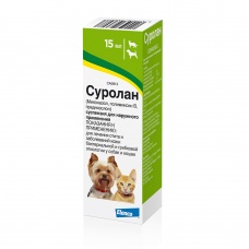Ушные капли Суролан для кошек и собак, 15 мл