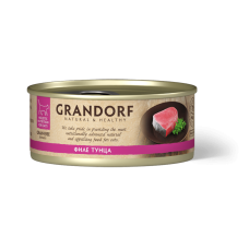 GRANDORF Консервы для кошек, филе тунца в бульоне , 70 г