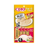 INABA CIAO крем-лакомство для котят Churu пюре Куриное филе, 14 г х 4 шт