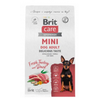 Brit Care Mini сухой корм для взрослых собак мелких пород, индейка и утка, 400 г