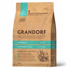 GRANDORF Probiotic сухой корм для собак средних и крупных пород, 4 мяса