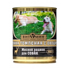 Витамин консервы для собак оленина томленая с овощами