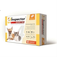 Inspector Quadro таблетки для кошек и собак, 0,5-2 кг., уп. 4 таб.