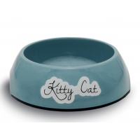Миска Kitty меламин нескользящая голубая для кошек