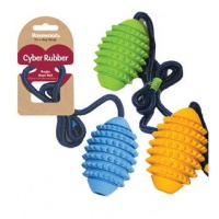 Rosewood Сyber Rubber Игрушка для собак "Мяч регби на веревке"