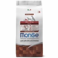 Monge Dog Monoprotein корм для собак всех пород ягненок с рисом и картофелем 2,5 кг+В ПОДАРОК беззерн.корм для собак из анчоуса 2,5 кг