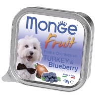 Monge Dog Fruit консервы для собак индейка с черникой 100г