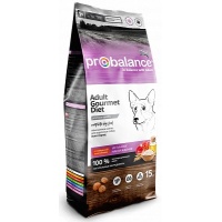 Probalance корм сухой Gourrmet diet Adult для собак c говядиной и ягненком, 15кг