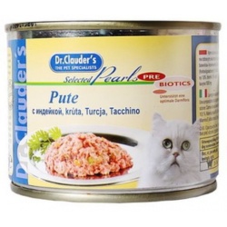 Dr. Cluader's Selected Pearls Turkey консервированный корм с индейкой для кошек, 200 г