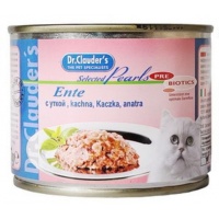 Dr. Cluader's Selected Pearls Duck консервированный корм с уткой для кошек, 200 г