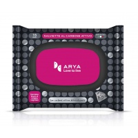 ARYA Салфетки очищающие тканевые для шерсти с активированным углем, 20х20см, 15 шт