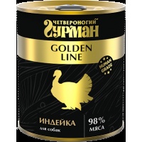 Четвероногий гурман Golden Line консервы для собак с индейкой в желе