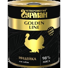 Четвероногий гурман Golden Line консервы для собак с индейкой в желе