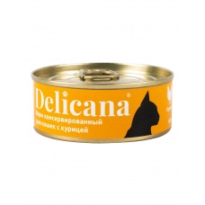 Деликана консервы для кошек с курицей 100г