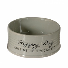 DUVO+ Миска для животных керамическая, "Happy Dog", серая