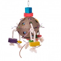 HAPPY BIRD Игрушка для птиц "Кокосовая забава 2", 12х12х25см
