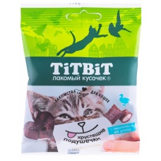 Хрустящие подушечки для кошек с паштетом из утки 30 г