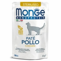 Monge Cat Monoprotein Pouch паучи для стерилизованных кошек курица 85г