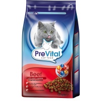 PreVital сухой корм говядина с овощами для кошек, уп. 1,8 кг
