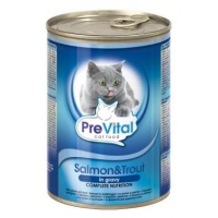 PreVital Classic консервы с лососем и форелью в желе для кошек, 415 г