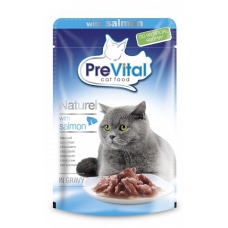 PreVital Naturel консервы с лососем в соусе для кошек, 85 г
