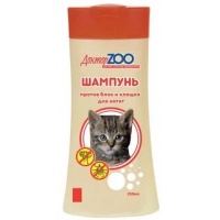 Шампунь"Доктор Зоо"для котят от блох 250мл Желтый
