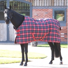 SHIRES TEMPEST Попона денниковая для лошади "Plus", 1200D, 200g, красная клетка