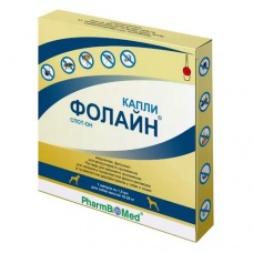 Фолайн капли на холку для собак 10-20 кг., 1,5 мл.