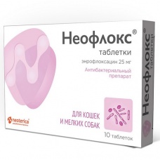 Неофлокс для кошек и мелких собак, 10 таб.