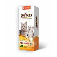 ЮНИТАБС Паста витаминно-минеральная Mama+Kitty с В9 для кошек и котят 120мл