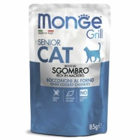 Monge Cat Grill Pouch паучи для пожилых кошек эквадорская макрель 85г