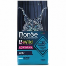 Monge Cat BWild LOW GRAIN низкозерновой корм из анчоуса для взрослых кошек 1,5 кг
