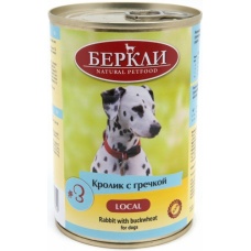 Беркли Local консервы для собак №3 Кролик с гречкой