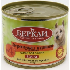 Беркли Local консервы для собак №4 Перепелка с курицей и овощами