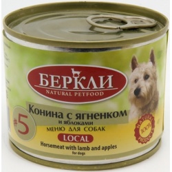 Беркли Local консервы для собак №5 Конина с ягненком и яблоками