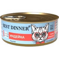 Best Dinner Exclusive Vet Profi Gastro Intestinal консервы для кошек паштет Индейка