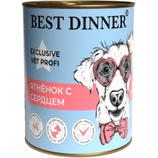 Best Dinner Exclusive Vet Profi Gastro Intestinal консервы для собак Ягненок с сердцем 340 г