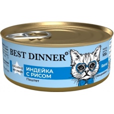 Best Dinner Exclusive Vet Profi Renal консервы для кошек паштет Индейка с рисом