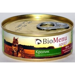 BioMenu консервы для кошек паштет с Кроликом