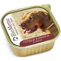BioMenu консервы для собак лакомство Сердце куриное в желе
