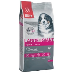 Blitz Puppy Classic сухой корм для щенков кр. пород Курица