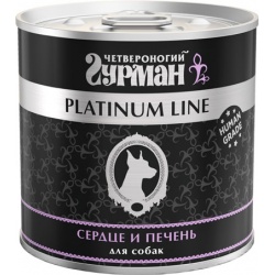 Четвероногий Гурман Platinum консервы для собак Сердце и Печень в желе