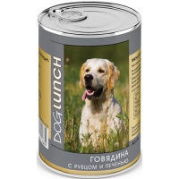 Dog Lunch консервы для собак Говядина с рубцом и печенью