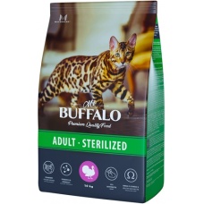Mr.Buffalo ADULT STERILIZED сухой корм для кошек Индейка