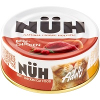 Nuh консервы для кошек б/зерн. Говядина и цыплёнок