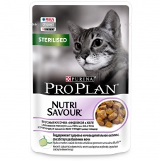 Pro Plan Pouch консервы для стерилизованных кошек и котов индейка
