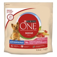 Purina One Mini сухой корм для собак говядина рис