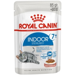 Royal Canin Indoor Sterilised 7+ пауч для домашних стерил. кошек кусочки в соусе