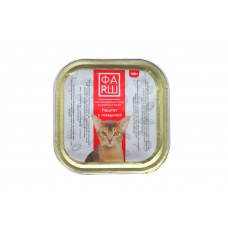 Паштет для кошек ФАРШ с говядиной, 100 гр