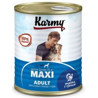 KARMY MAXI Adult влажный корм для собак крупных пород с индейкой и гречкой, 850 г